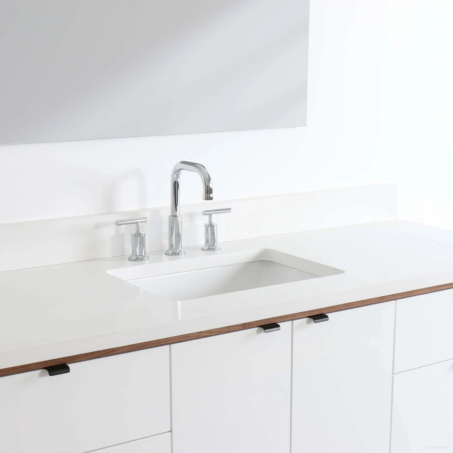 Sidney SLIM 60" Wall Mount Gloss White Bathroom Vanity Teodor Bathroom Vanity Canada