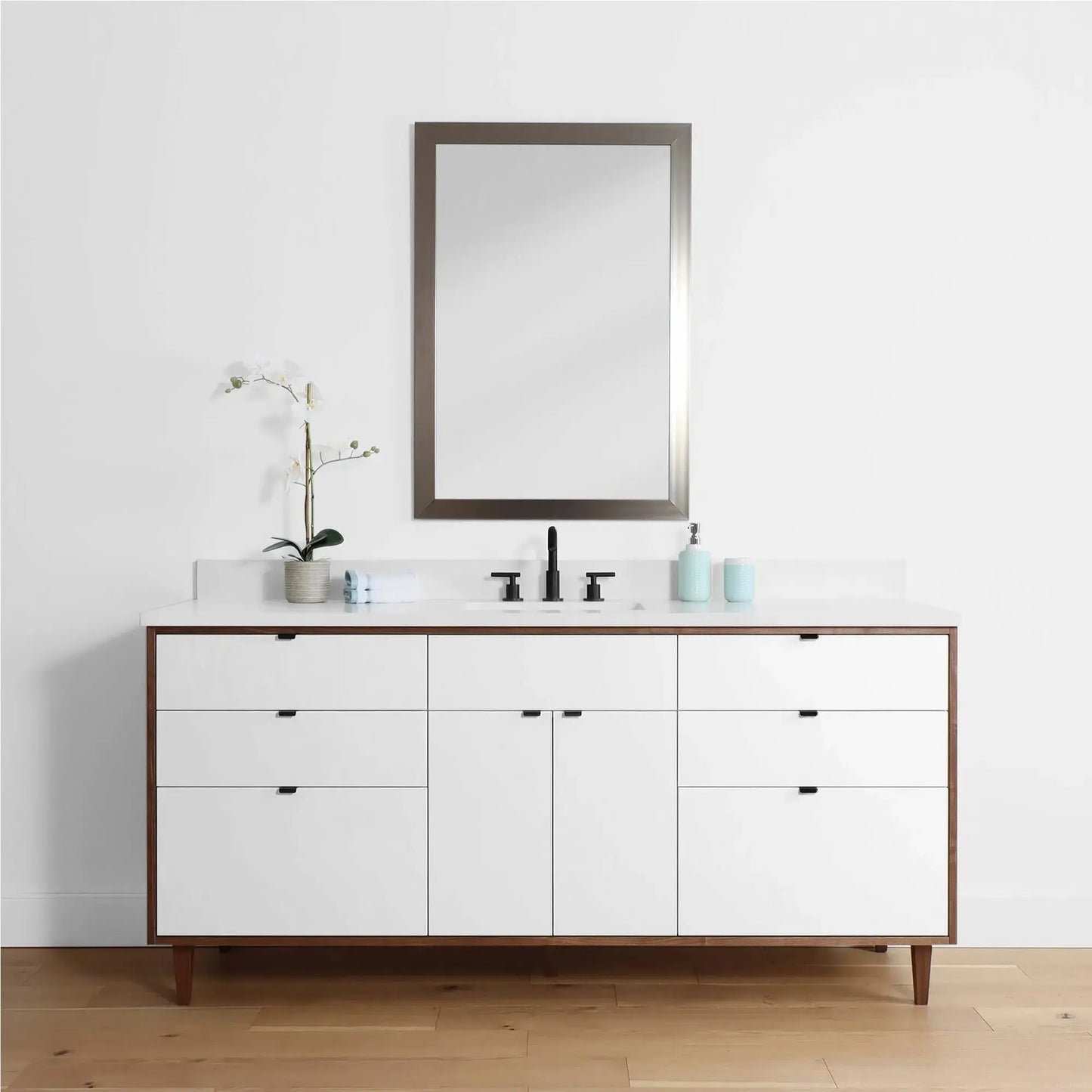 Sidney 72", Teodor® Modern Gloss White Vanity Teodor Bathroom VanityCanada