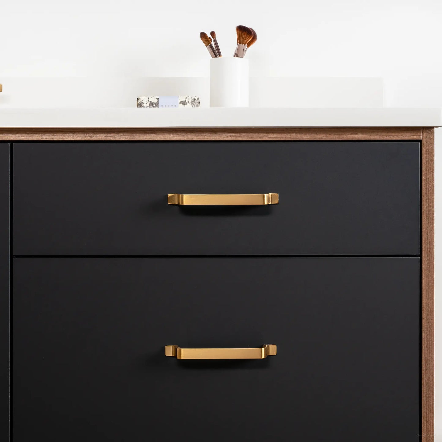 Sidney 72" Wall Mount Matte Black Bathroom Vanity