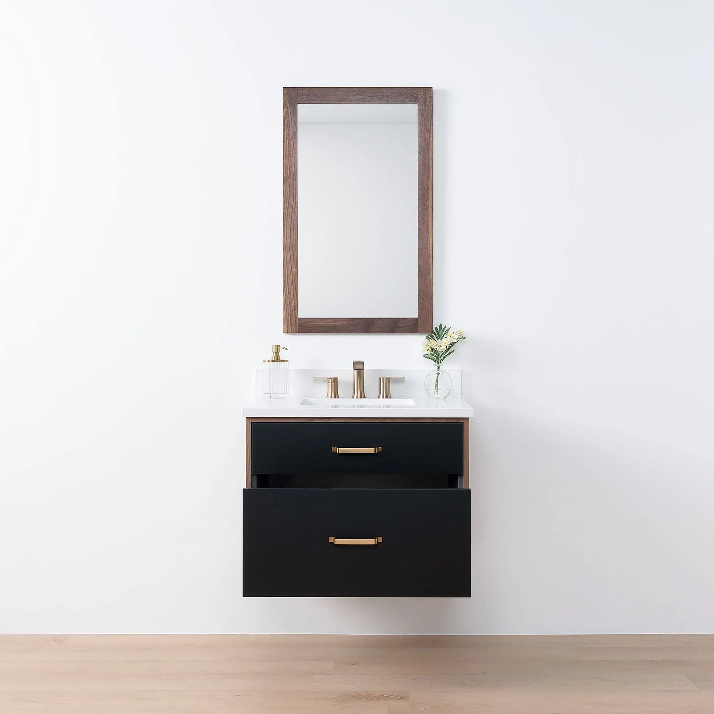 Sidney SLIM, 30" Teodor® Modern Wall Mount Matte Black Vanity Teodor Bathroom VanityCanada