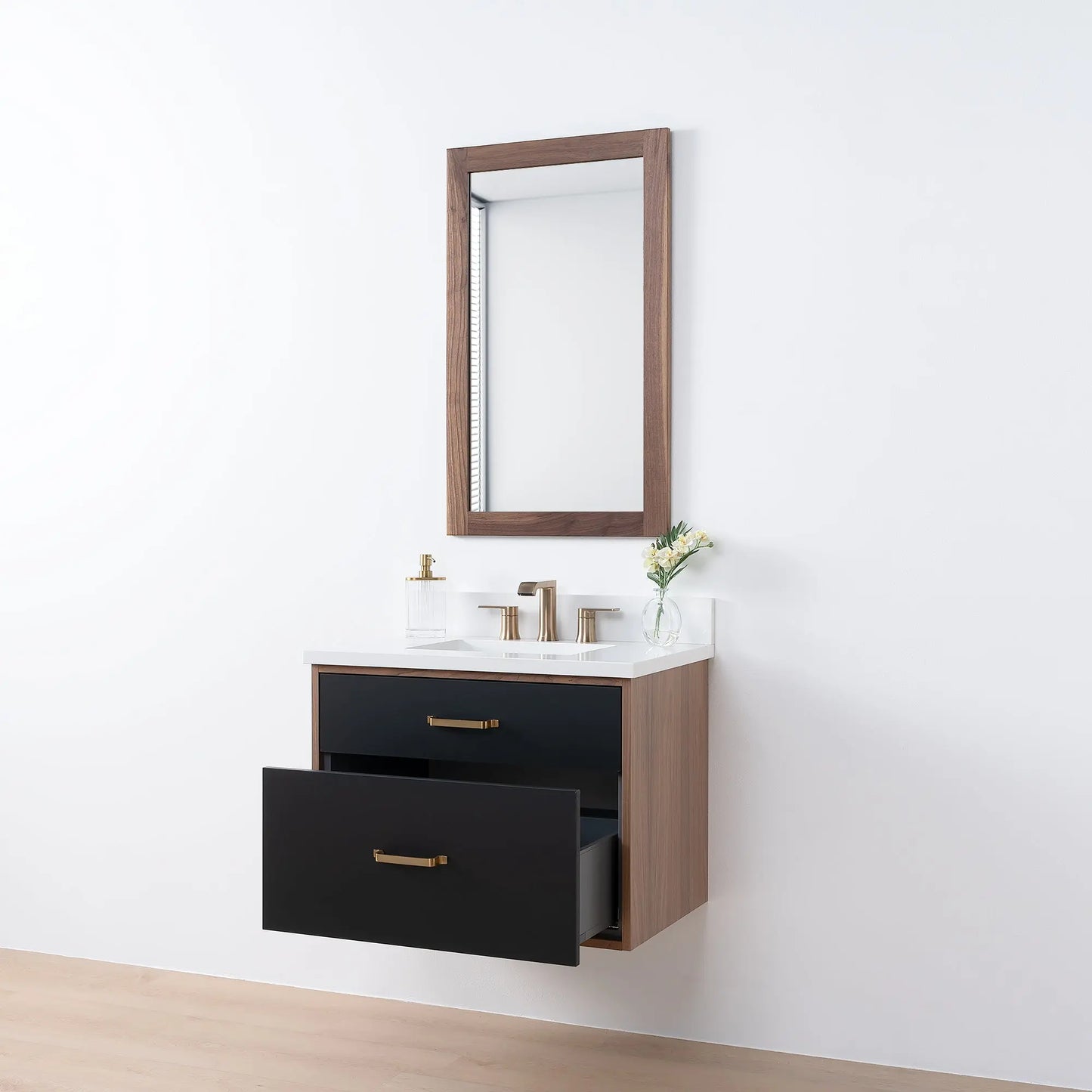 Sidney SLIM, 30" Teodor® Modern Wall Mount Matte Black Vanity Teodor Bathroom VanityCanada