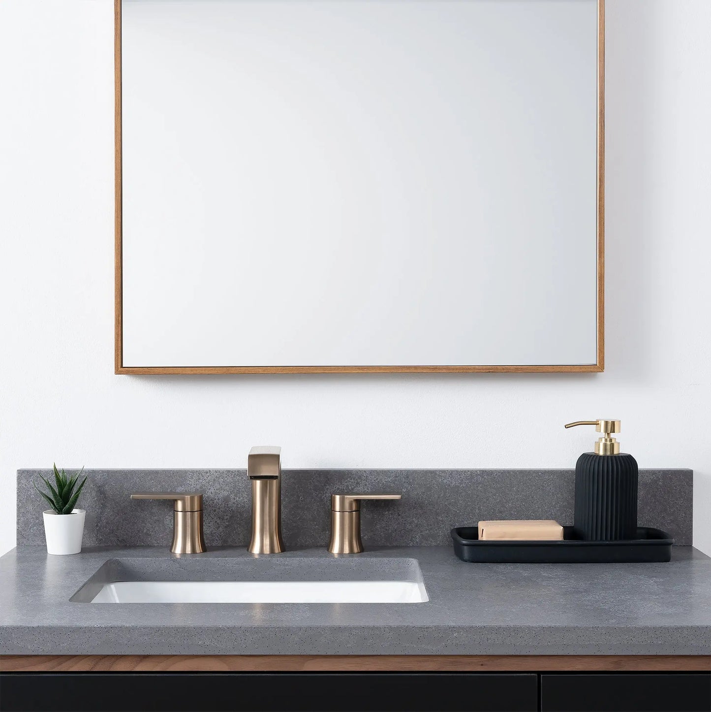 Sidney SLIM, 36" Teodor® Modern Matte Black Vanity, Left Sink Teodor Bathroom VanityCanada