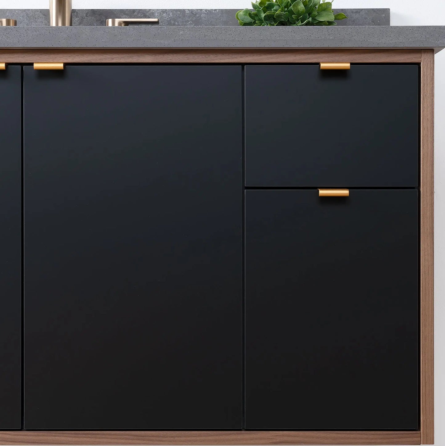 Sidney SLIM, 36" Teodor® Modern Wall Mount Matte Black Vanity, Left Sink Teodor Bathroom VanityCanada