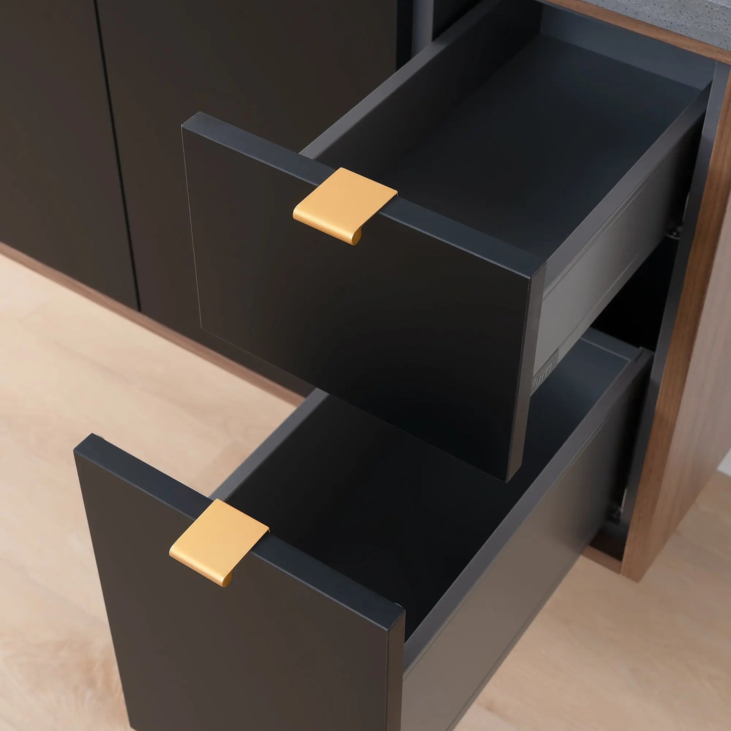Sidney SLIM, 36" Teodor® Modern Wall Mount Matte Black Vanity, Left Sink Teodor Bathroom VanityCanada