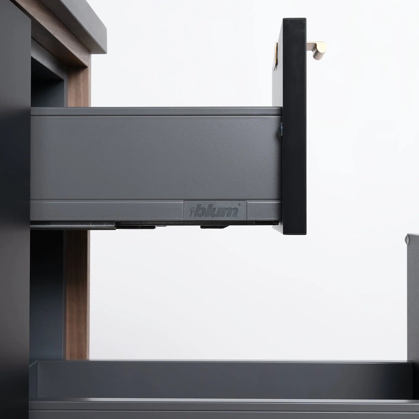 Sidney SLIM, 36" Teodor® Modern Wall Mount Matte Black Vanity, Left Sink Teodor Bathroom VanityCanada