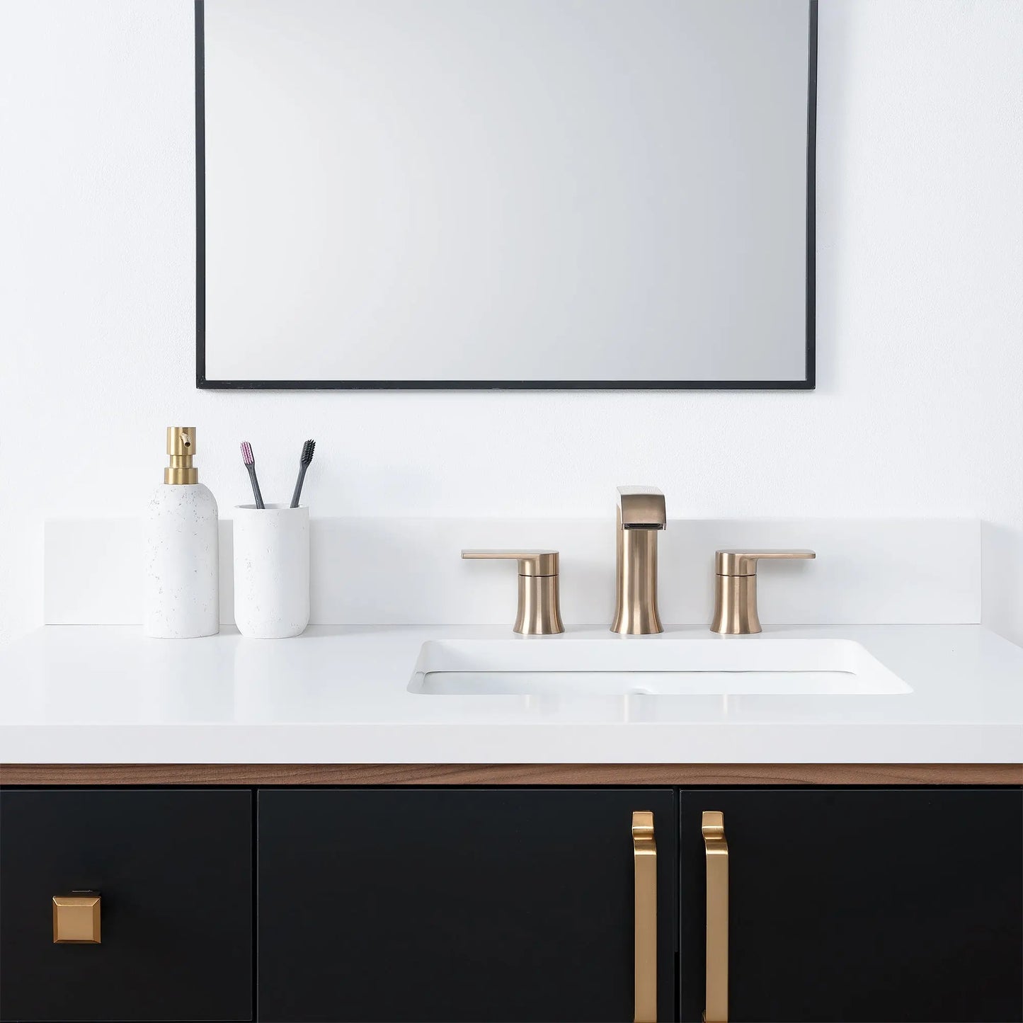 Sidney SLIM, 36" Teodor® Modern Wall Mount Matte Black Vanity, Right Sink Teodor Bathroom VanityCanada