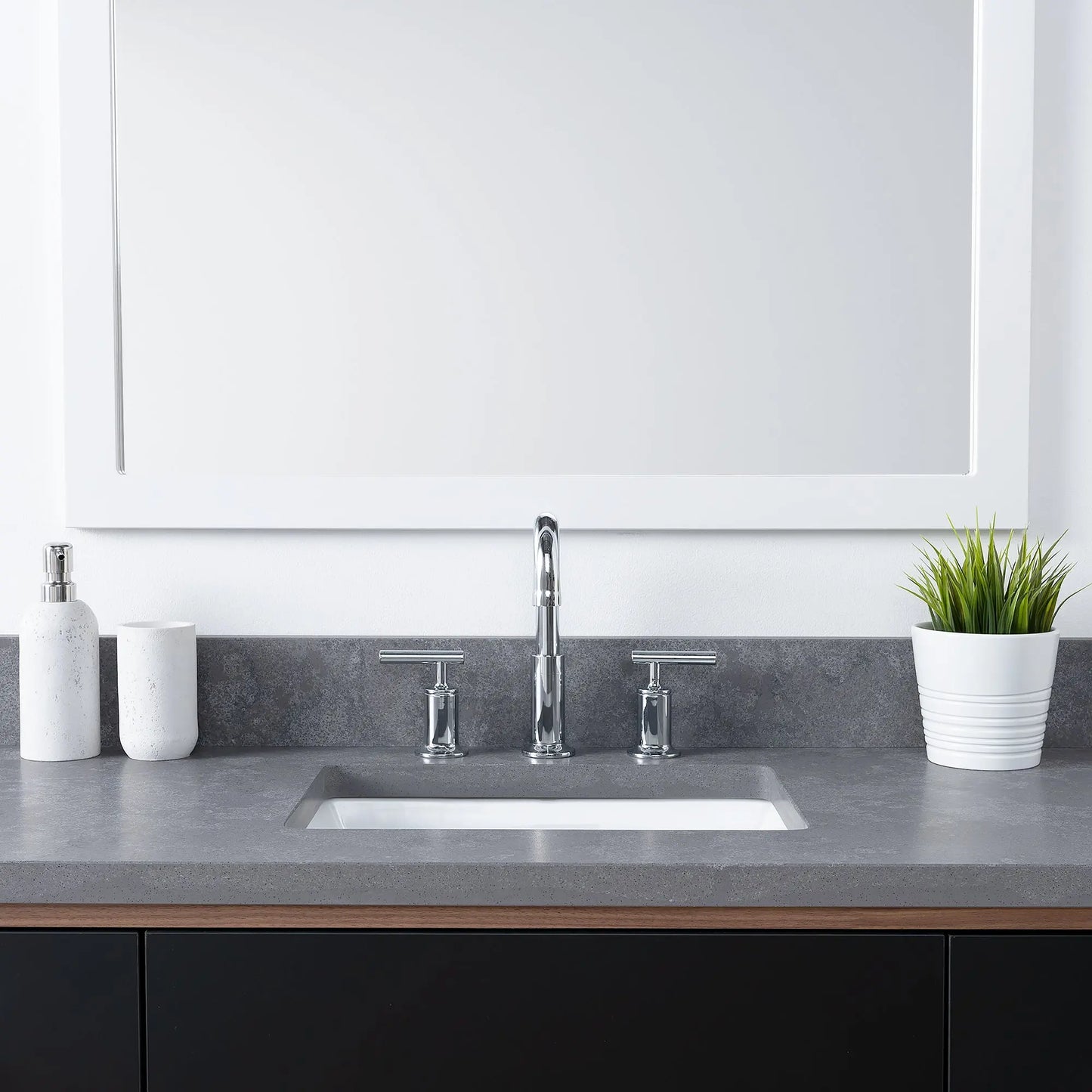 Sidney SLIM, 48" Teodor® Modern Matte Black Vanity Teodor Bathroom VanityCanada