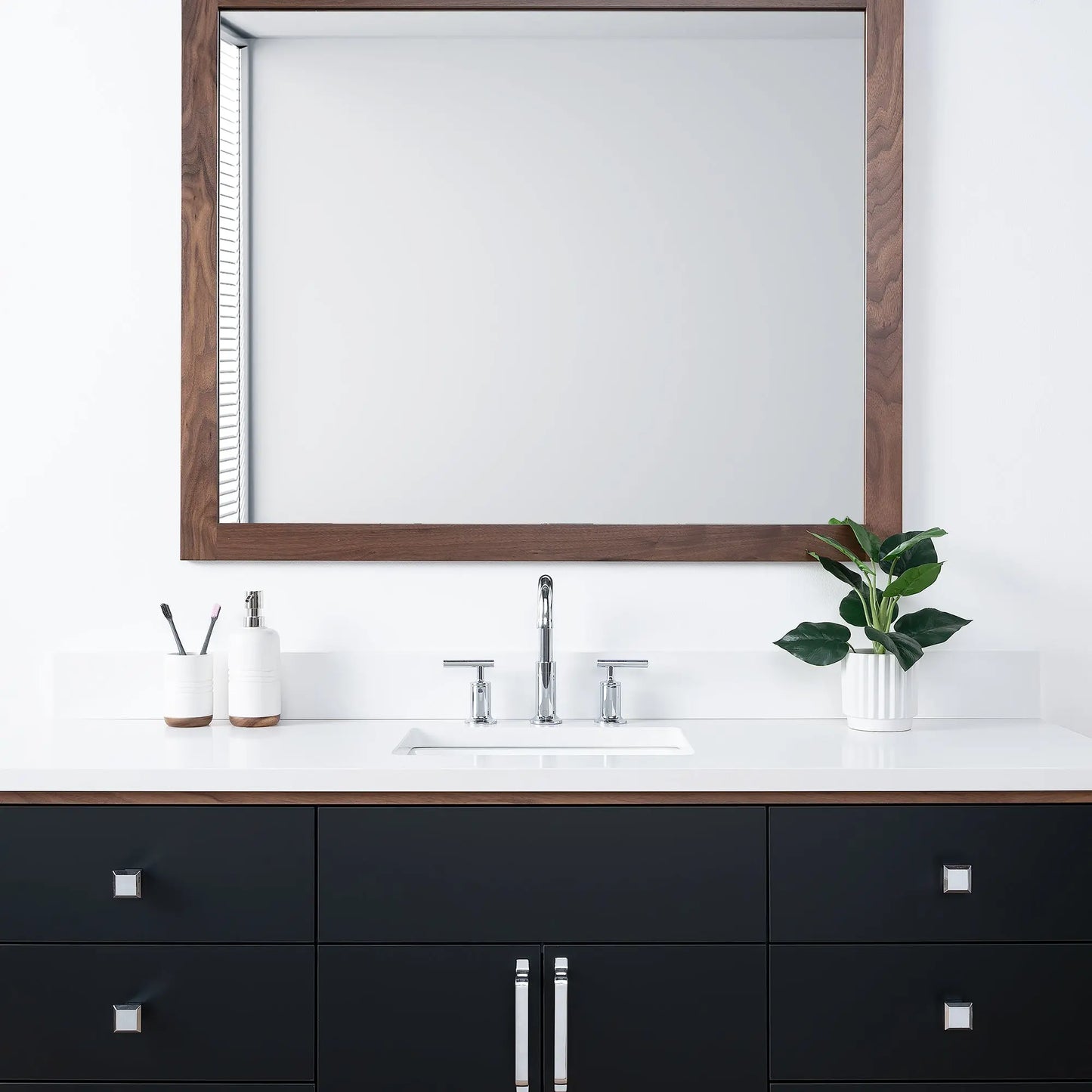 Sidney SLIM, 60" Teodor® Modern Matte Black Vanity Teodor Bathroom VanityCanada