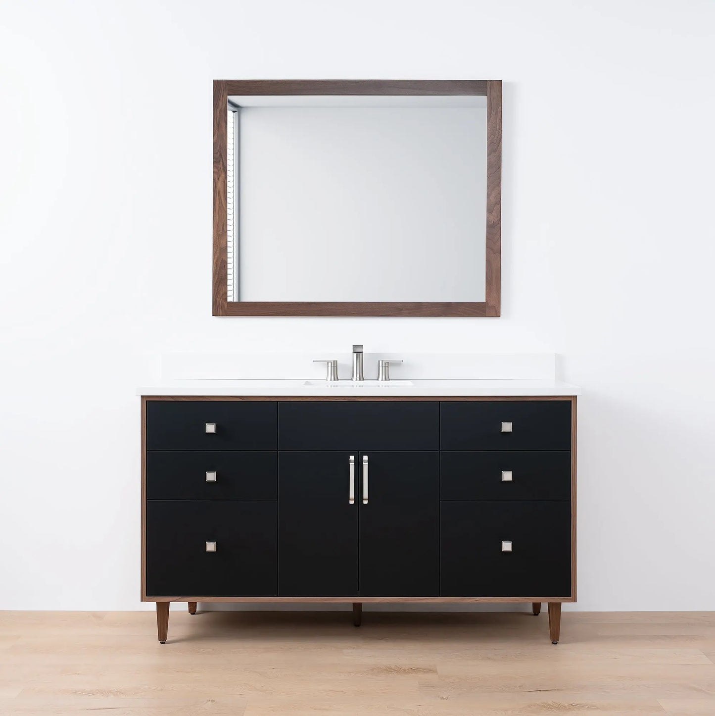 Sidney SLIM, 60" Teodor® Modern Matte Black Vanity Teodor Bathroom VanityCanada