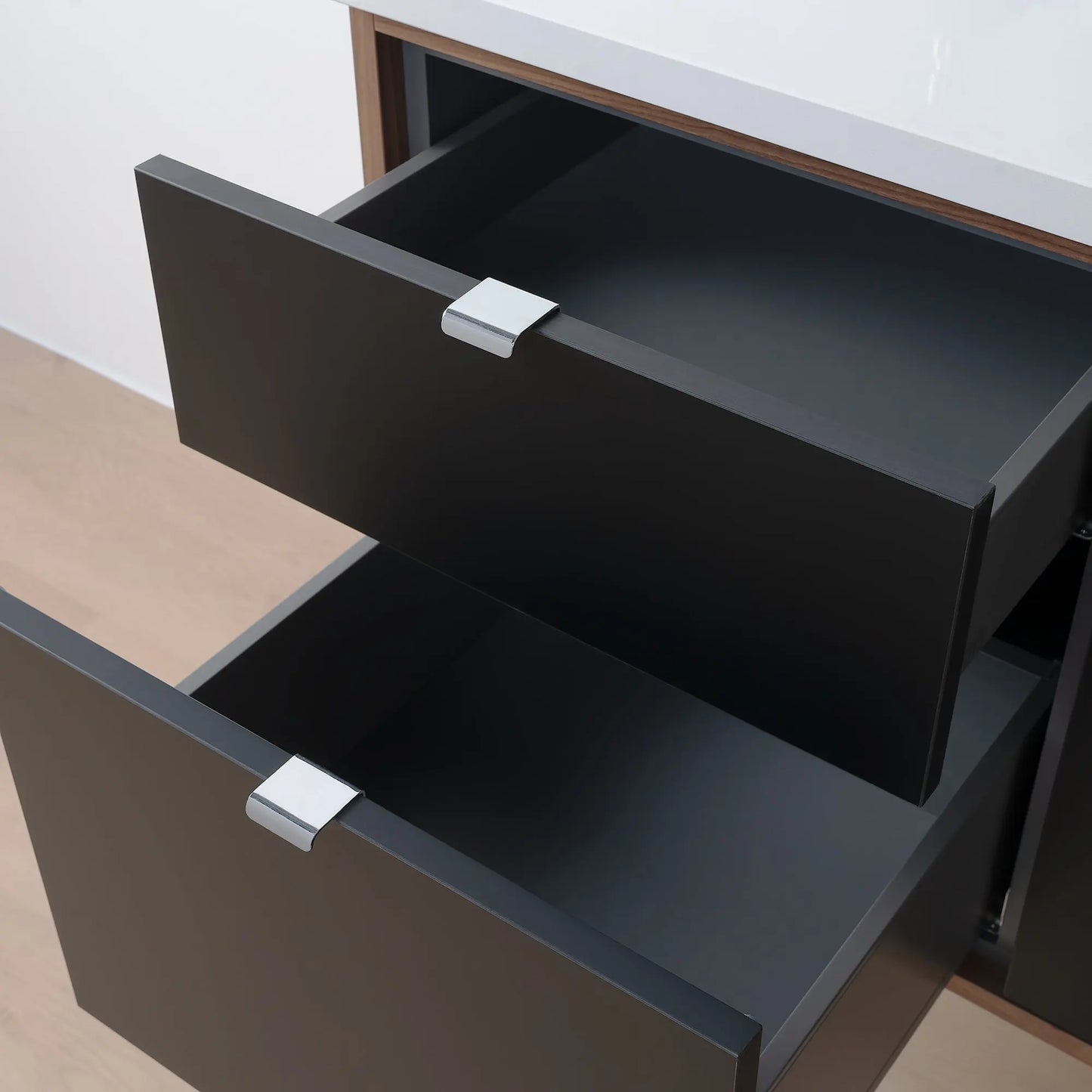 Sidney SLIM, 60" Teodor® Modern Wall Mount Matte Black Vanity Teodor Bathroom VanityCanada