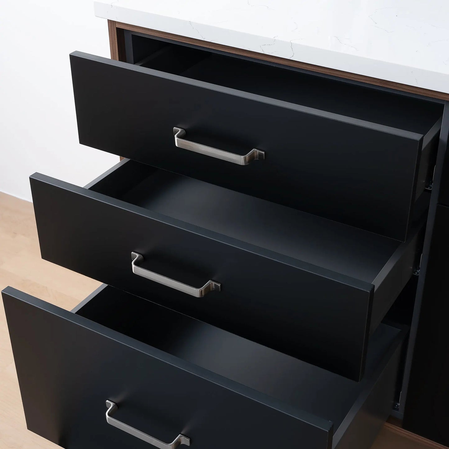 Sidney SLIM, 72" Teodor® Modern Matte Black Vanity Teodor Bathroom VanityCanada