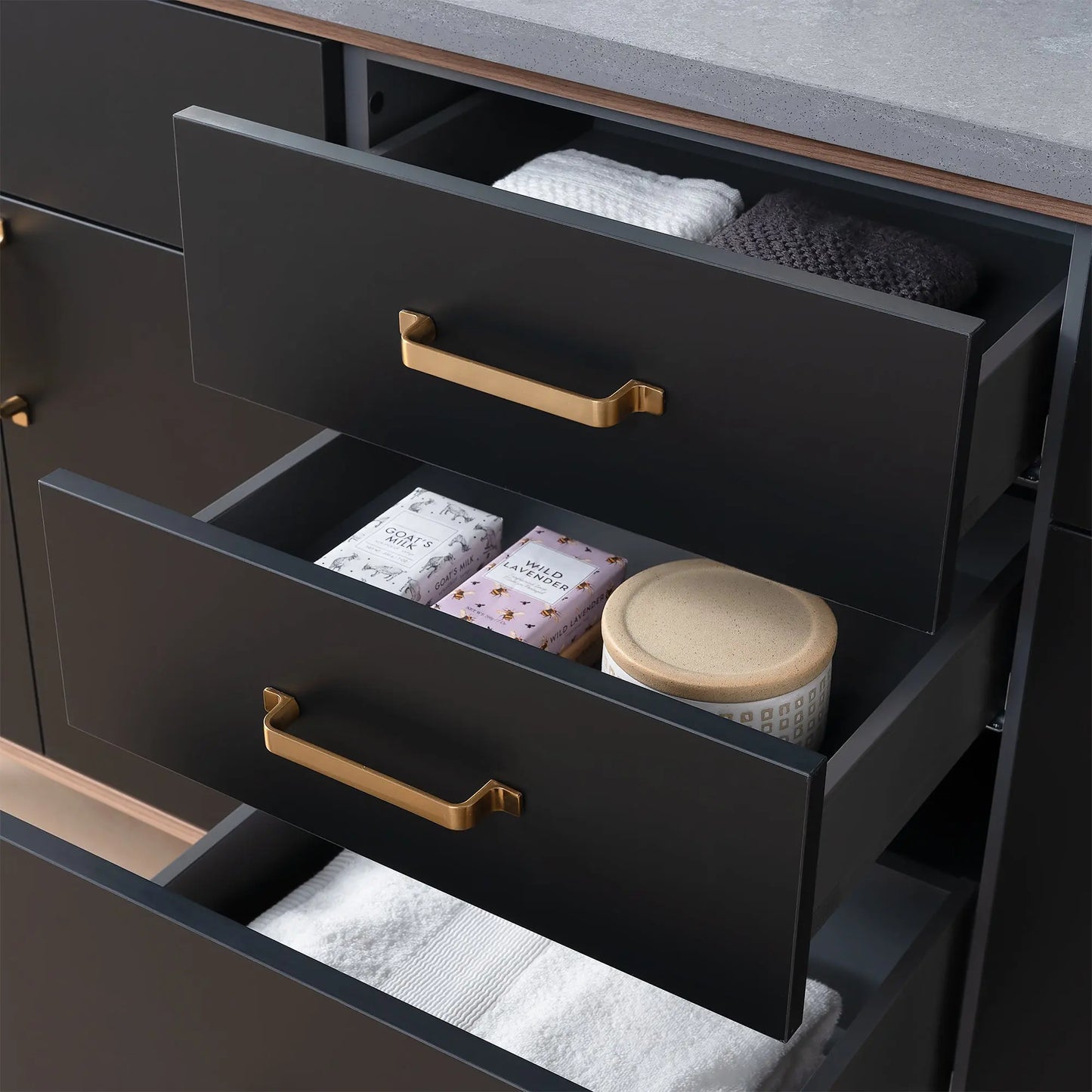 Sidney SLIM, 72" Teodor® Modern Matte Black Vanity, Double Sink Teodor Bathroom VanityCanada