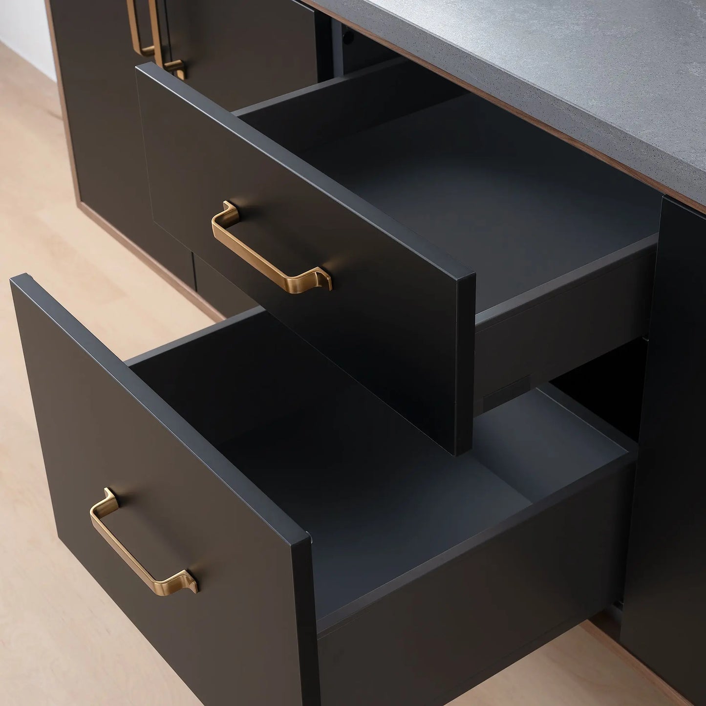 Sidney SLIM, 72" Teodor® Modern Wall Mount Matte Black Vanity, Double Sink Teodor Bathroom VanityCanada
