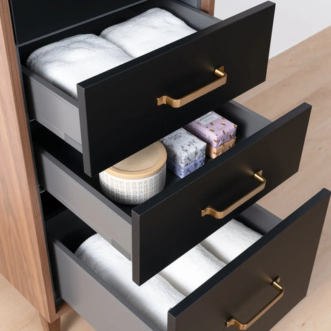 Sidney, Teodor® Matte Black Linen Cabinet Teodor Bathroom VanityCanada