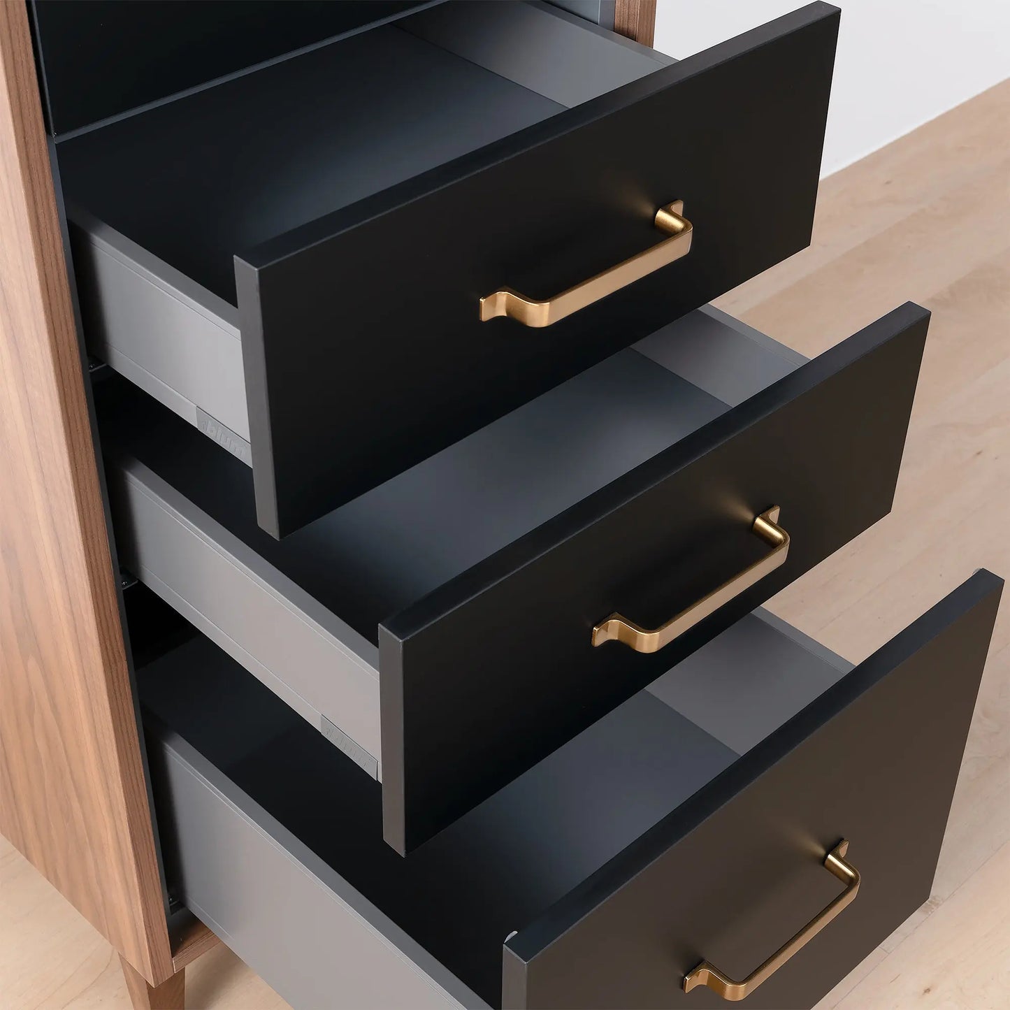 Sidney, Teodor® Matte Black Linen Cabinet Teodor Bathroom VanityCanada