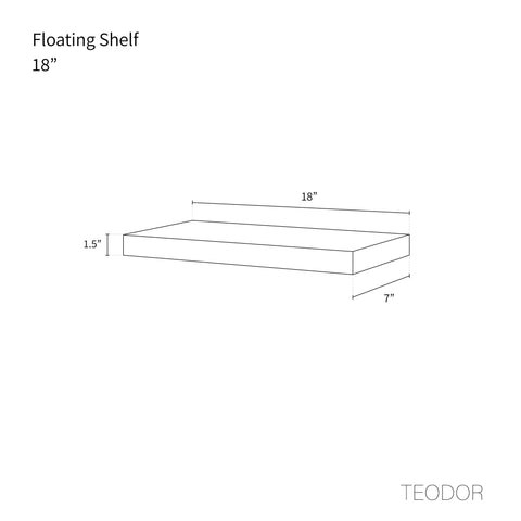 Natural White Oak Floating Shelf