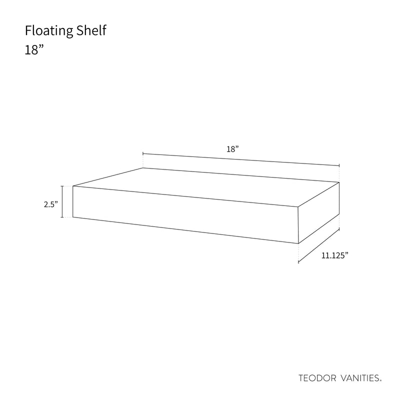Teodor®, Mid Century Oak Floating Shelf