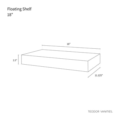 Teodor®, Almond Coast Floating Shelf