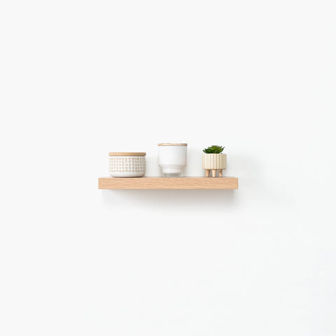 Natural White Oak Floating Shelf