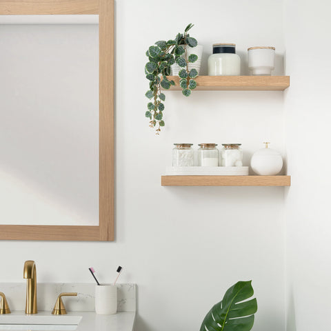 Natural White Oak Floating Shelf