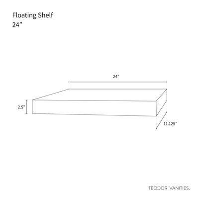 Teodor®, American Black Walnut Floating Shelf