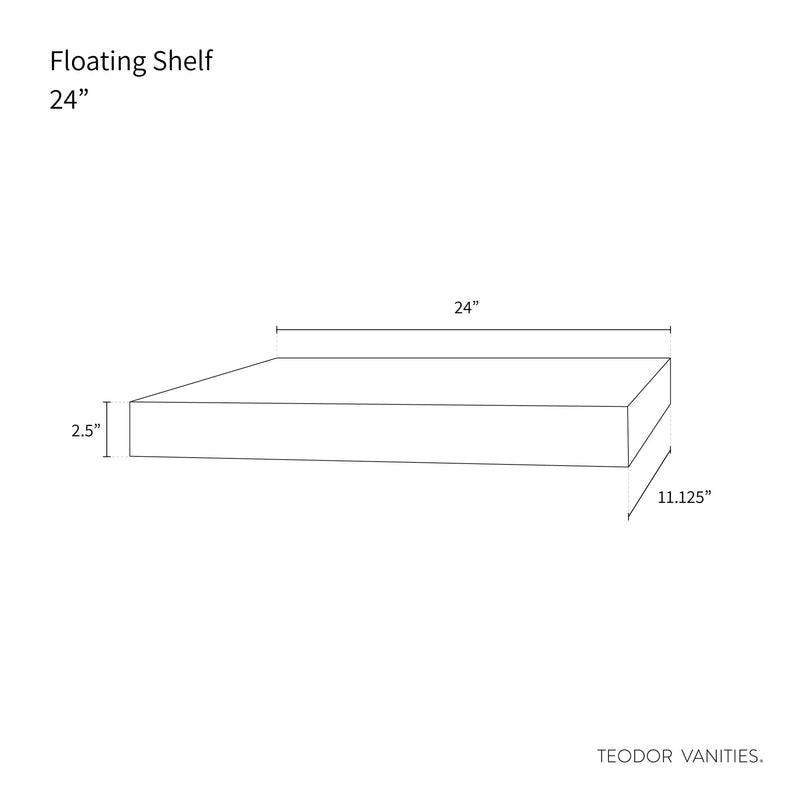 Teodor®, Mid Century Oak Floating Shelf