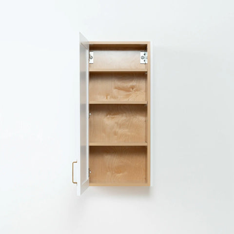 Bridgeport Satin White Wall Cabinet - Teodor Vanities