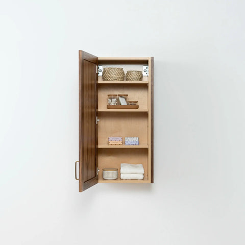 Bridgeport American Black Walnut Wall Cabinet - Teodor Vanities