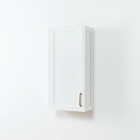 Bridgeport Satin White Wall Cabinet - Teodor Vanities