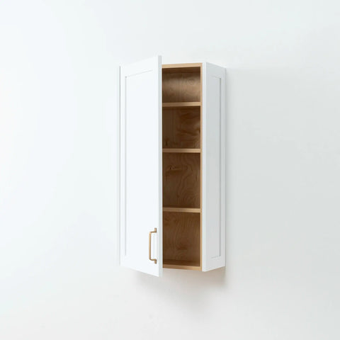 Bridgeport Satin White Wall Cabinet - Teodor Vanities
