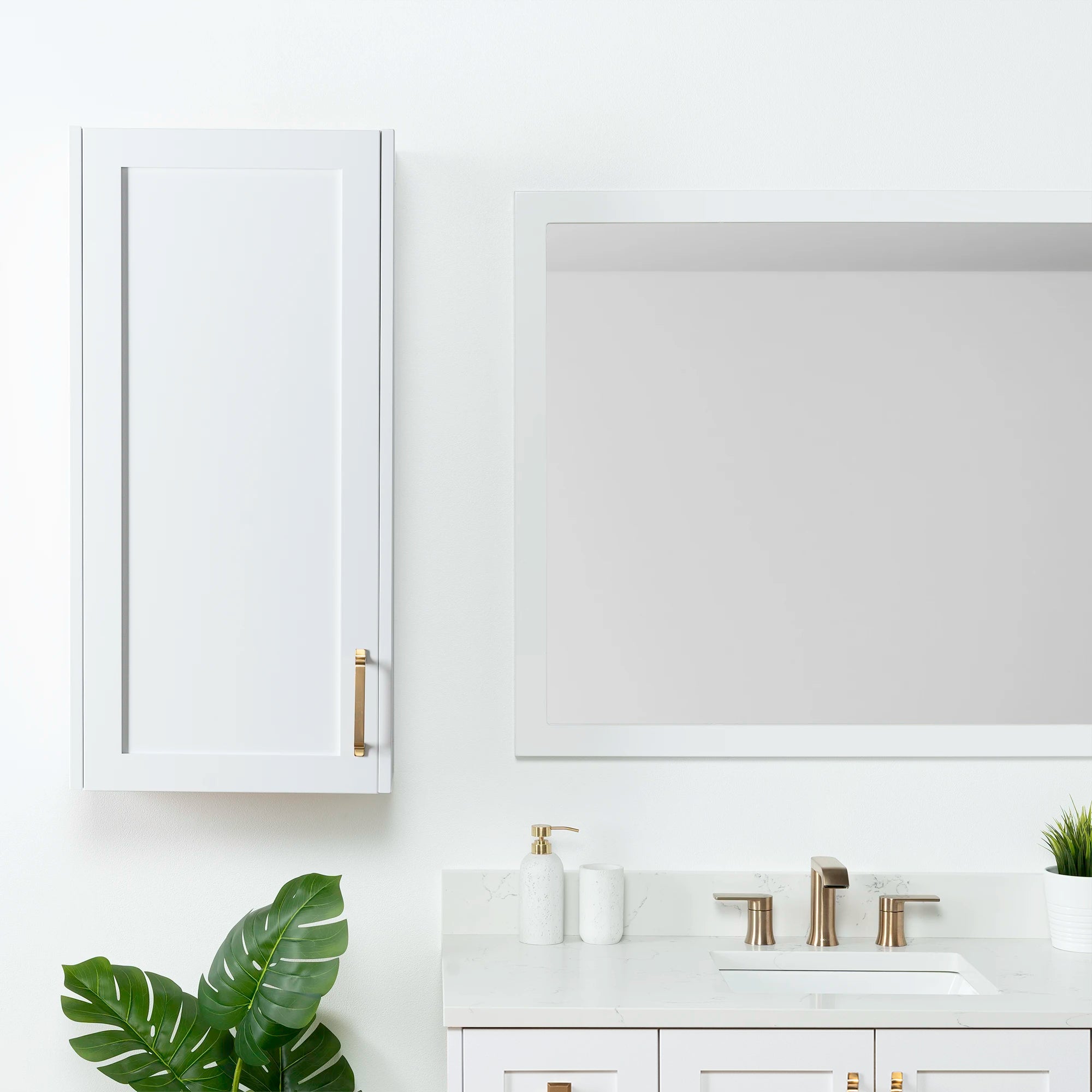 Bridgeport Satin White Wall Cabinet