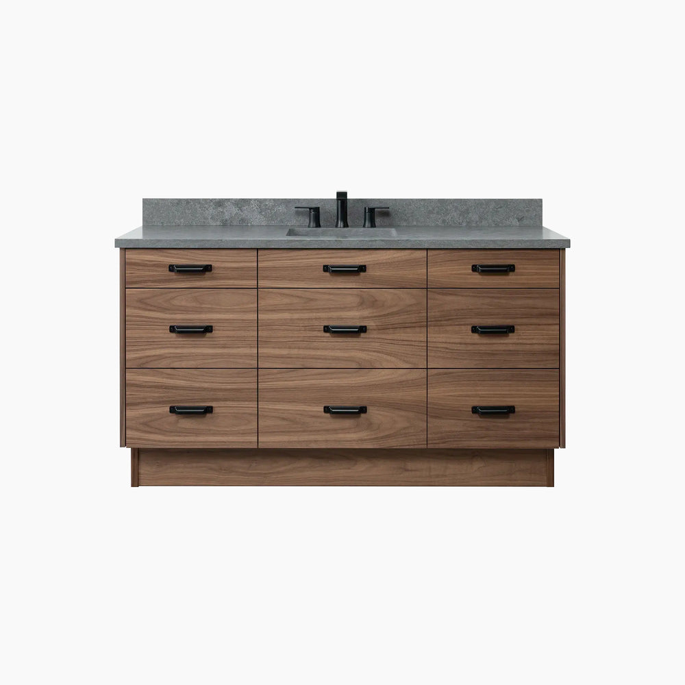 Asher 60" American Black Walnut Bathroom Vanity