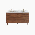 
                  
                    Asher 60" American Black Walnut Bathroom Vanity, Double Sink
                  
                