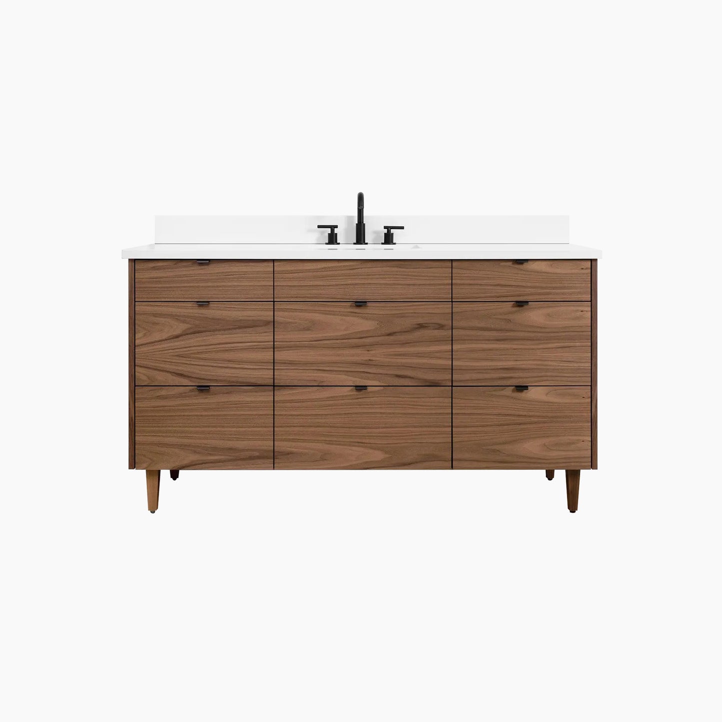 Asher SLIM 60" American Black Walnut Bathroom Vanity