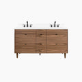 
                  
                    Asher SLIM 60" American Black Walnut Bathroom Vanity, Double Sink
                  
                