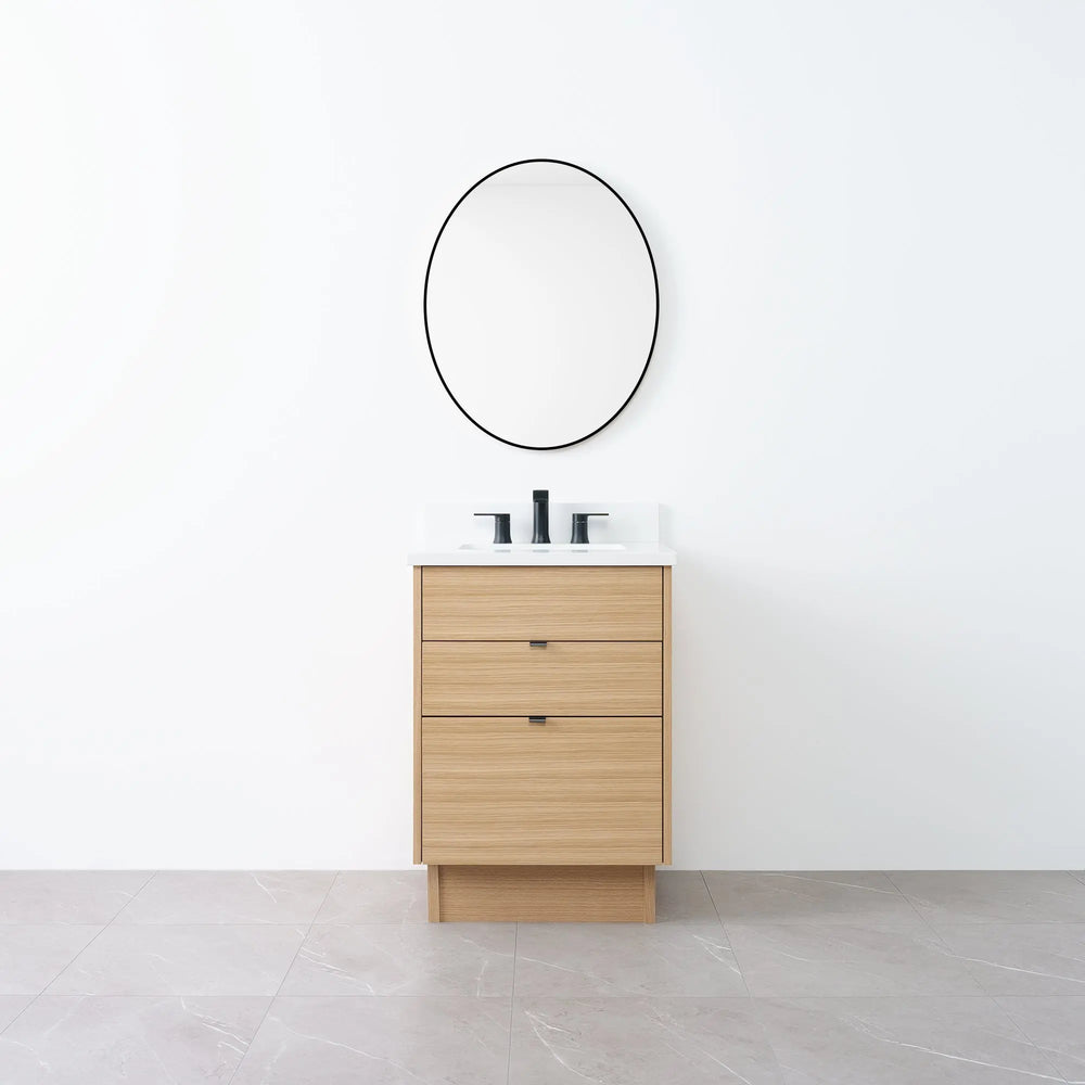 
                  
                    Austin 24" Natural White Oak Bathroom Vanity - Teodor Vanities
                  
                