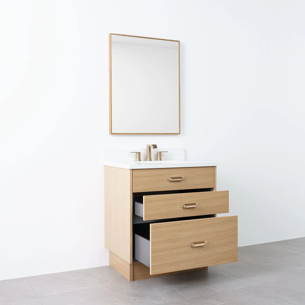 
                  
                    Austin 30" Natural White Oak Bathroom Vanity - Teodor Vanities
                  
                