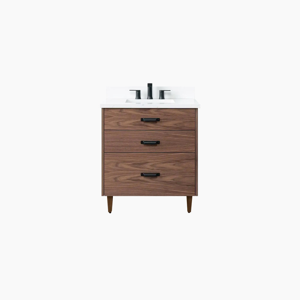 
                  
                    Austin 30" American Black Walnut Bathroom Vanity - All Drawers
                  
                