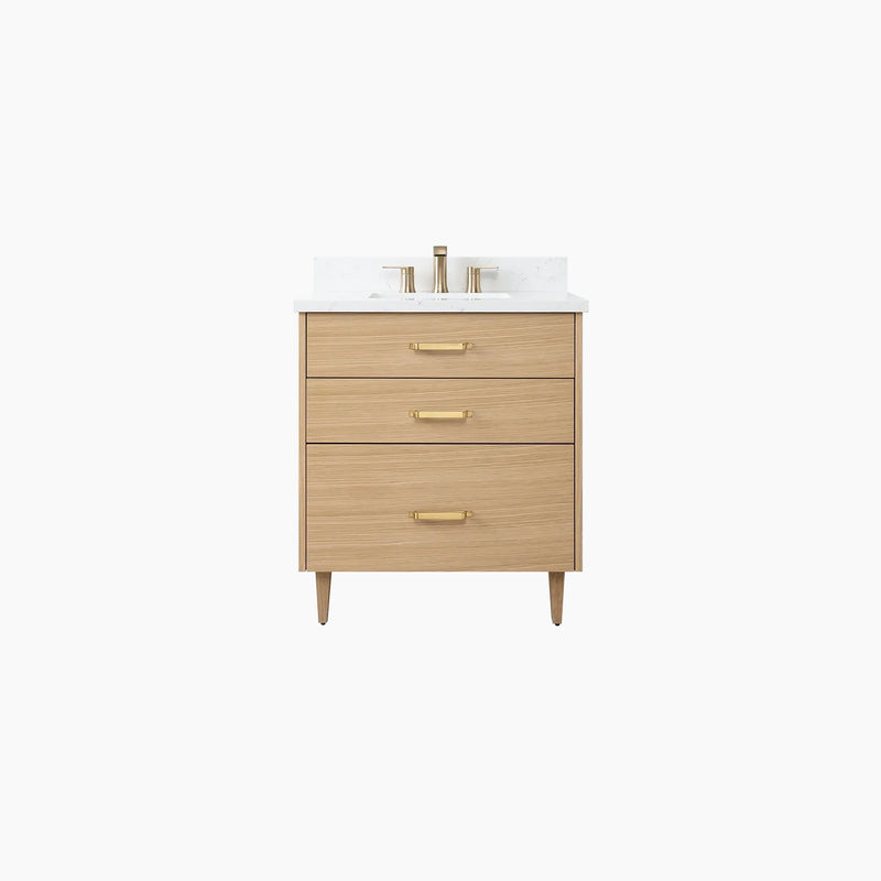 Austin 30" Natural White Oak Bathroom Vanity