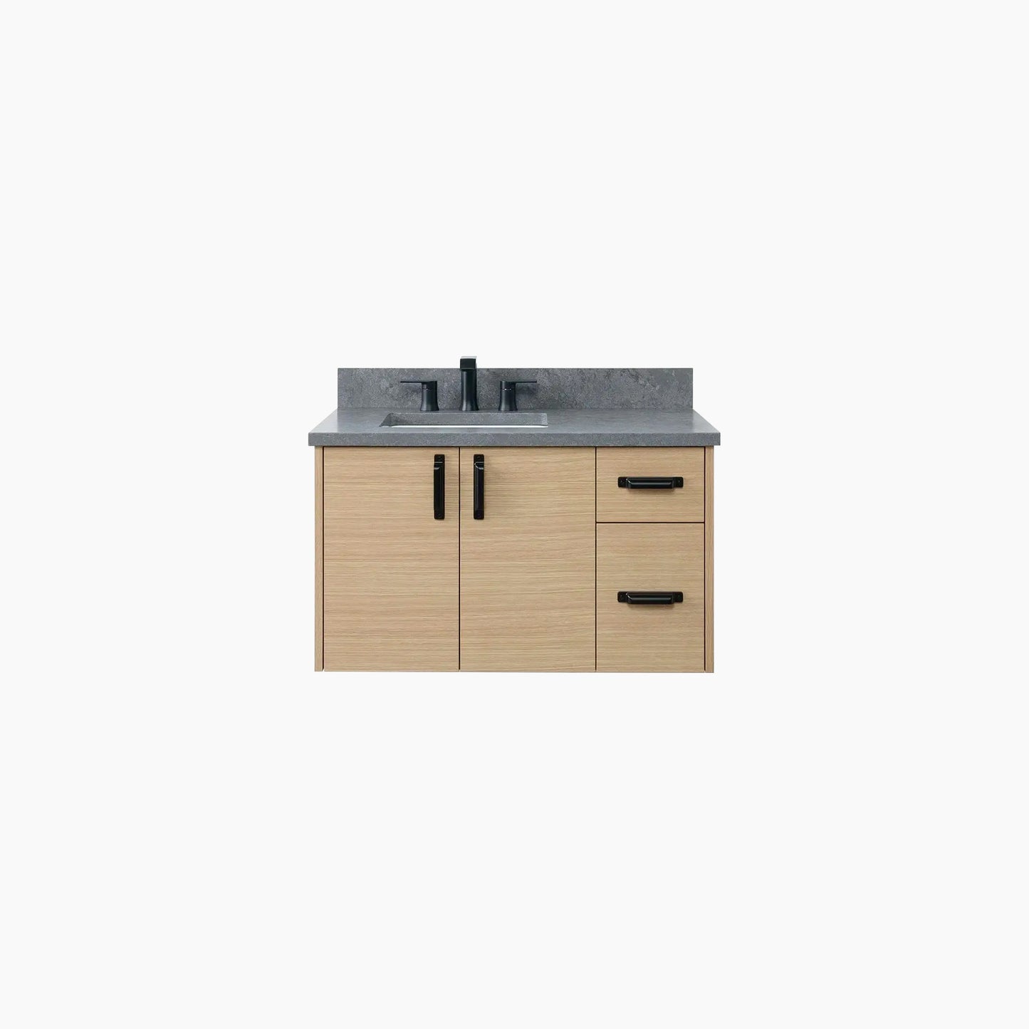 
                  
                    Austin 36" Wall Mount Natural White Oak Bathroom Vanity, Left Sink
                  
                