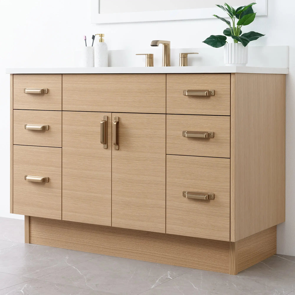 
                  
                    Austin 48" Natural White Oak Bathroom Vanity - Teodor Vanities
                  
                