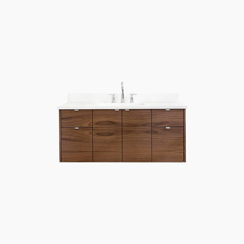 Austin 48" Wall Mount American Black Walnut Bathroom Vanity