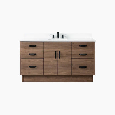 Austin 60" American Black Walnut Bathroom Vanity