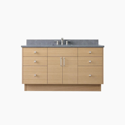 Austin 60" Natural White Oak Bathroom Vanity