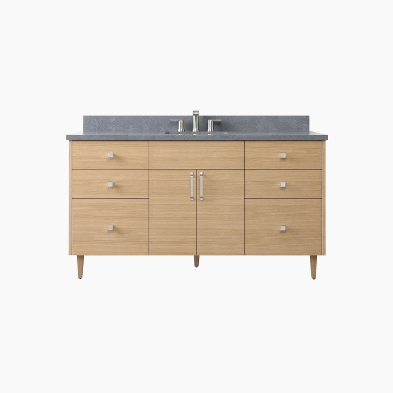 Austin 60" Natural White Oak Bathroom Vanity