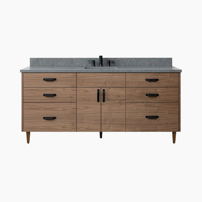 Austin 72", American Black Walnut Bathroom Vanity