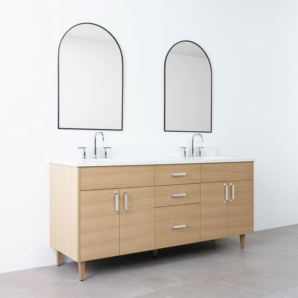 
                  
                    Austin 72" Natural White Oak Bathroom Vanity, Double Sink - Teodor Vanities
                  
                