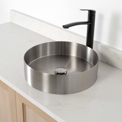 Round Stainless Steel Vessel Sink