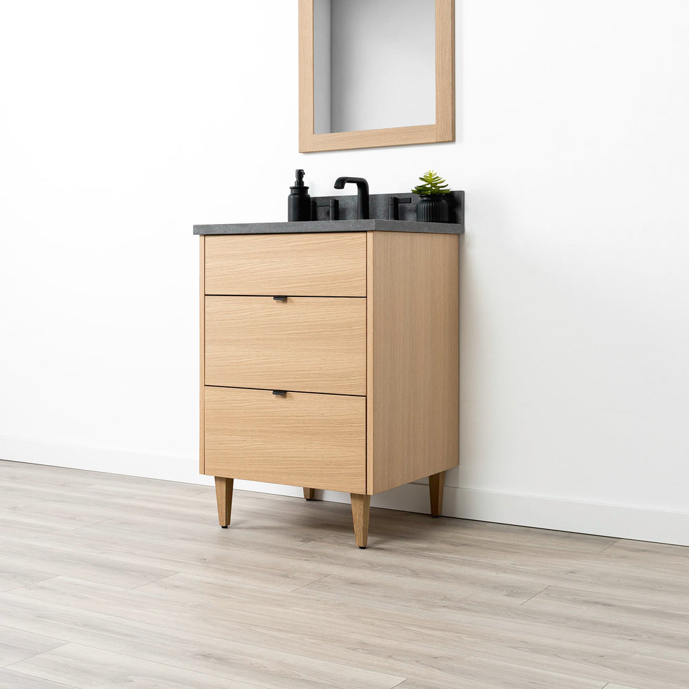 
                  
                    Ashbury 24" Natural White Oak Bathroom Vanity - All Drawers
                  
                