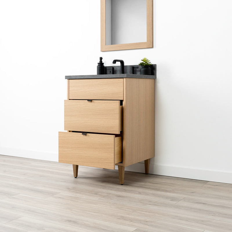 Ashbury 24" Natural White Oak Bathroom Vanity